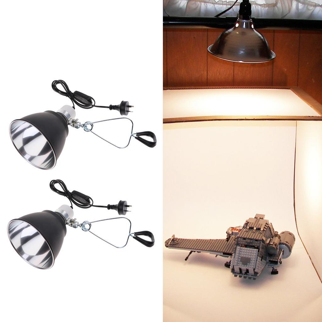 2pcs UVA UVB Light Bulb Reptile Heat Lamp Pet Heating Bulb Holder AU Plug