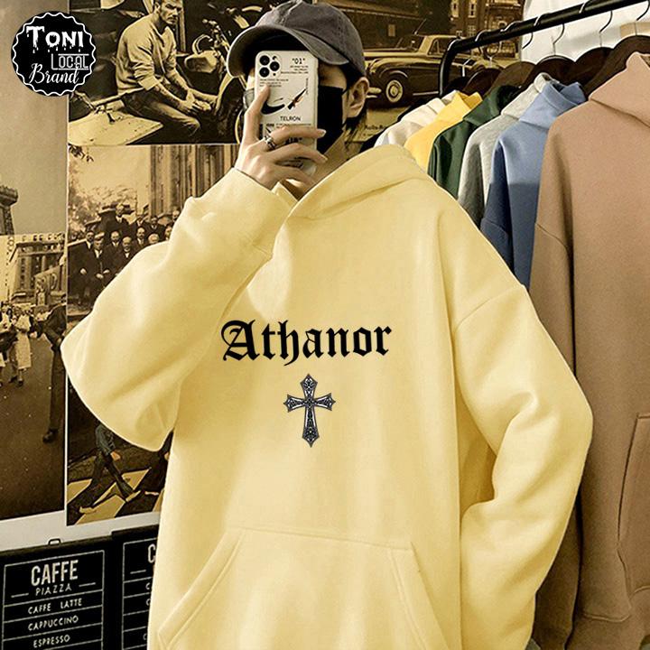 Áo Hoodie Local Brand ATHANOR nỉ bông form rộng Unisex (HD2200L - Full Box - Kèm Video Ảnh Thật)