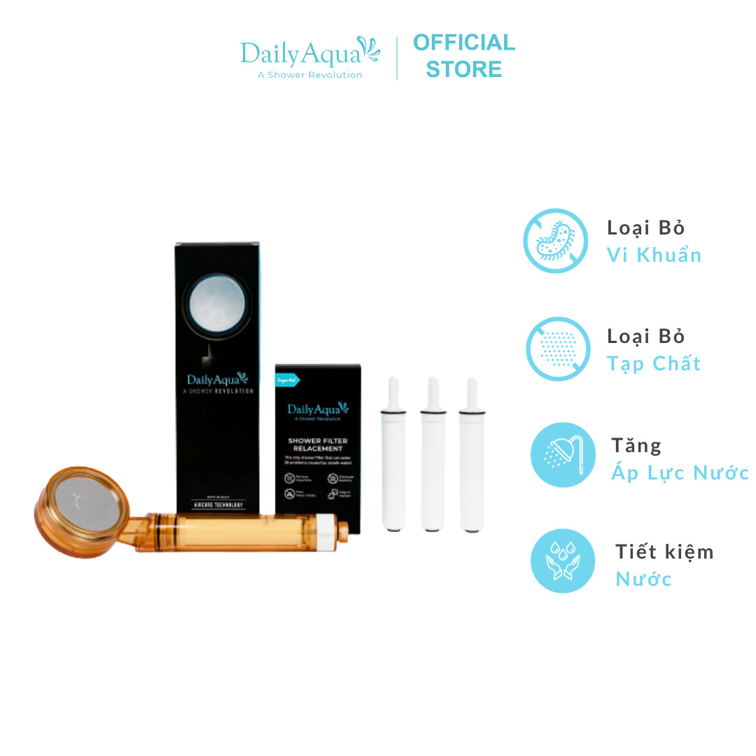 BỘ VÒI SEN TĂNG ÁP LỌC NƯỚC DAILY AQUA