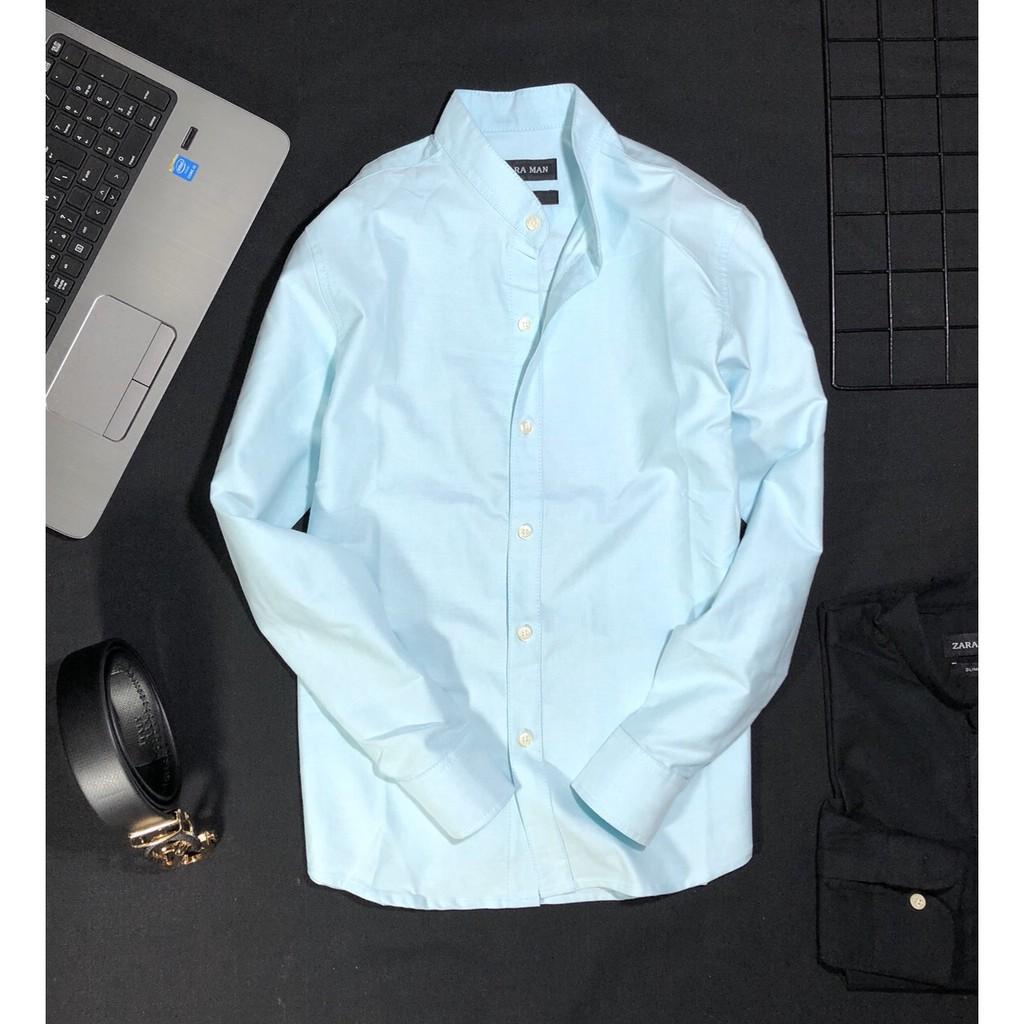 Áo sơ mi tay dài vải kate co giãn