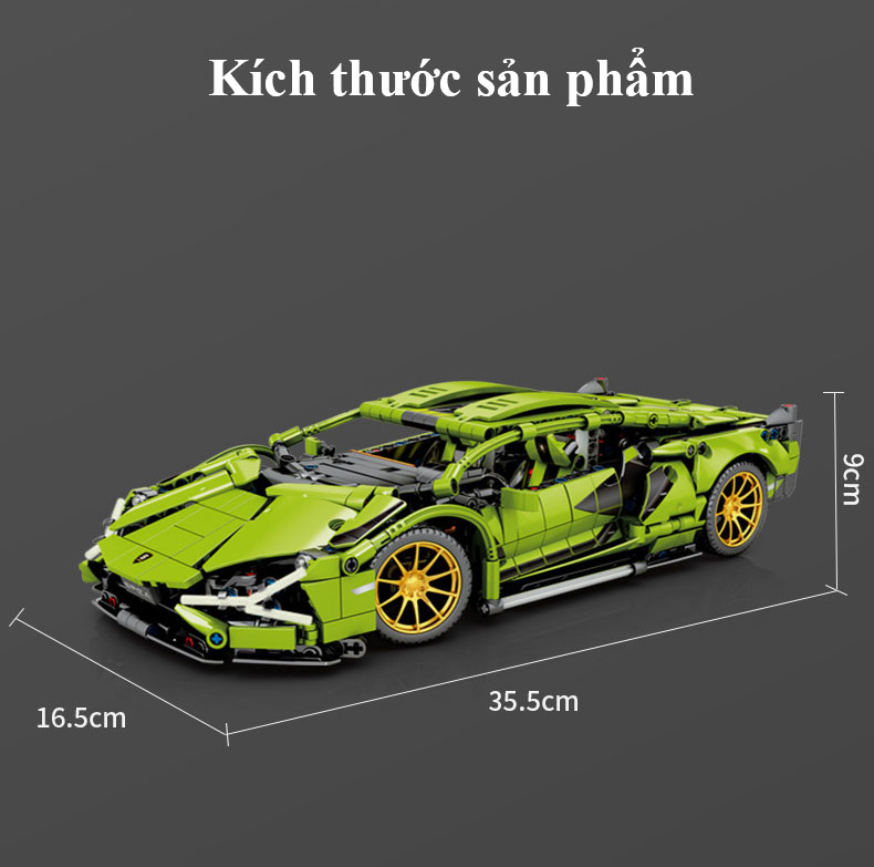 Đồ Chơi Lắp Ghép Cao Cấp Với 1254 Chi Tiết, Bộ Đồ Chơi Lắp Ghép Xếp Hình Xe Lamborghini Aventador Với 1254 Chi Tiết, Đồ Chơi Mô Hình Xe Lamborghini Có Điều Khiển - Chính Hãng BABYBOSS