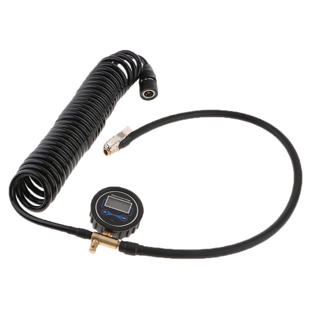 Car Motorcycle Wheel Tire Air Pressure Gauge Tester with 1.5M Pipe