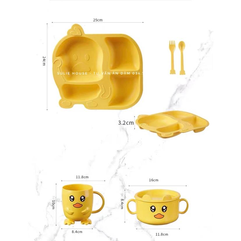 Khay ăn dặm kiểu nhật hình gà vàng giúp bé ăn ngon miệng