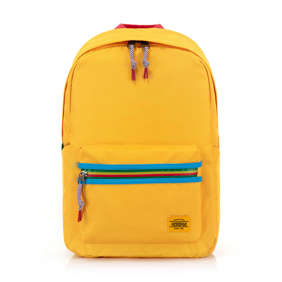 Balo thời trang American Tourister Carter Little: hệ thống dây đeo phù hợp với trẻ em. Ngăn phía trước với dải khóa kéo nhiều màu sắc thú vị