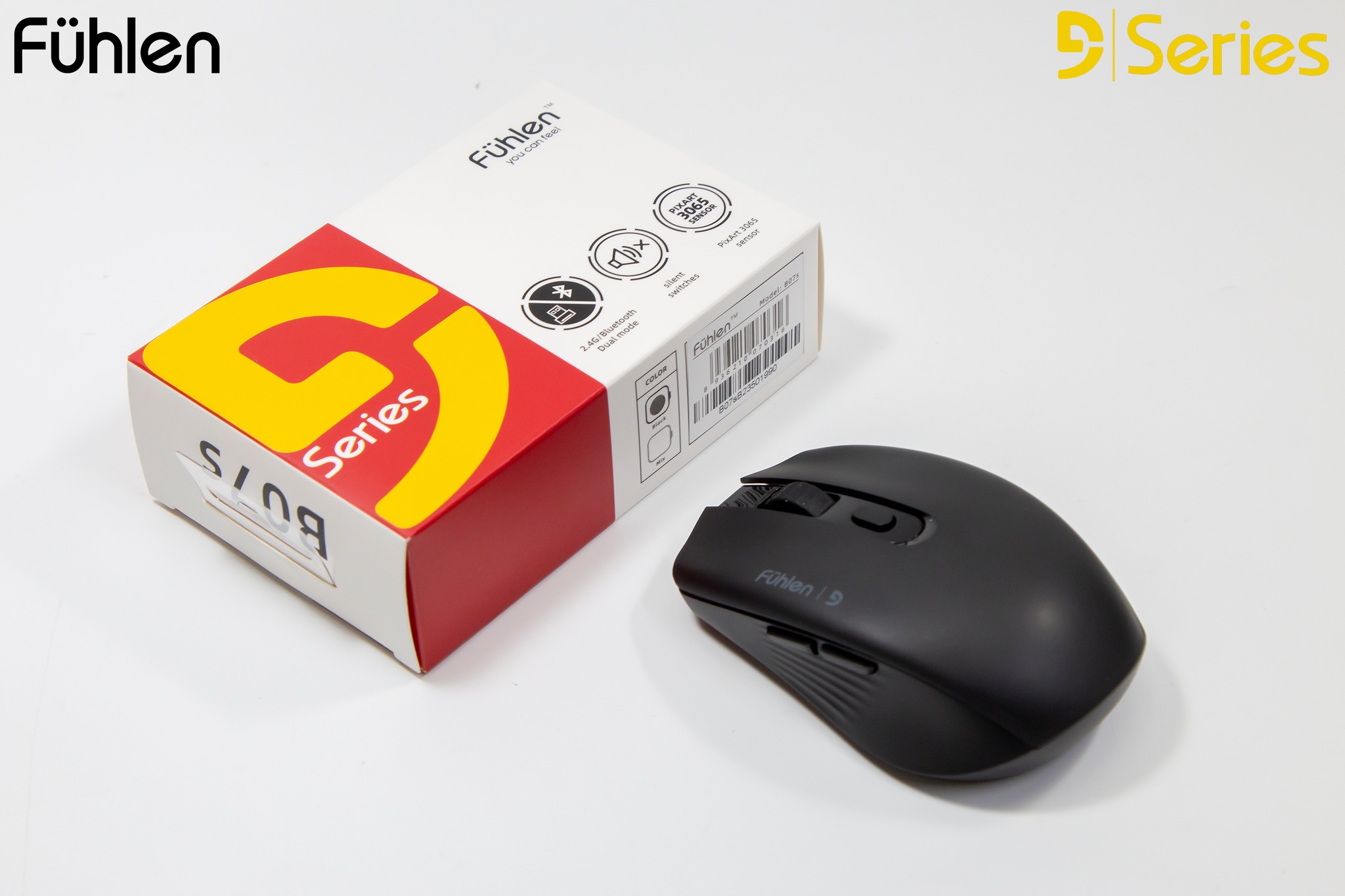 Chuột Bluetooth Silent Fuhlen B07s Dual-mode BLT và wireless 2.4G, Tặng kèm pin- Hàng chính hãng