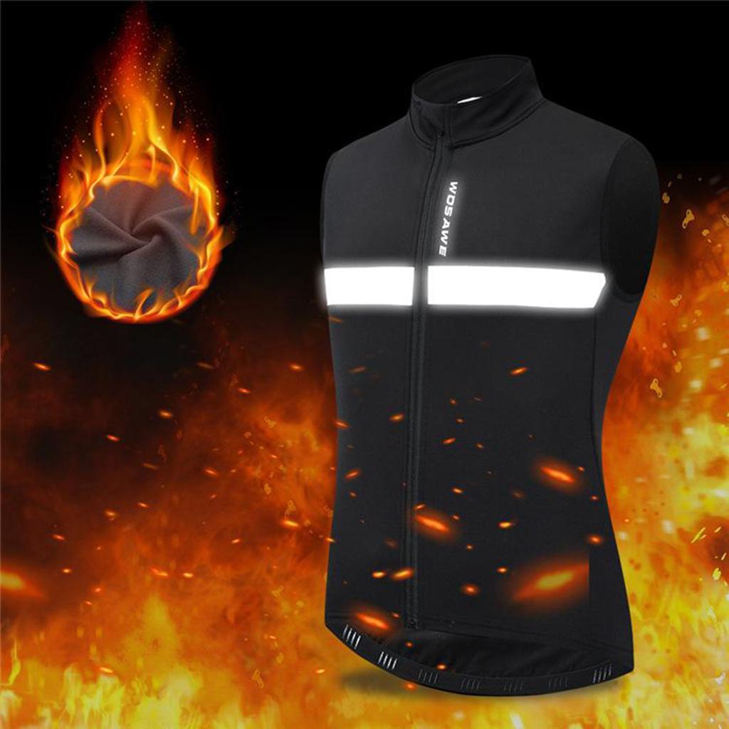 Reflective Cycling Vest Windproof Gilet Jersey High Visibility