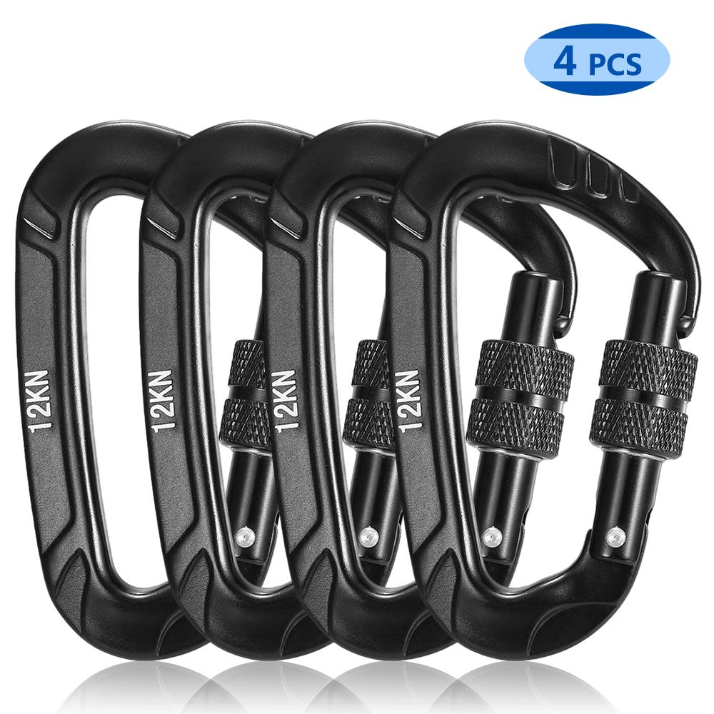 4 12KN Wiregate Caro Snag Giá Rẻ Móc Đa Năng Lò Xo Thép Kẹp Nhẹ Võng Xoay Kẹp Thiết Bị