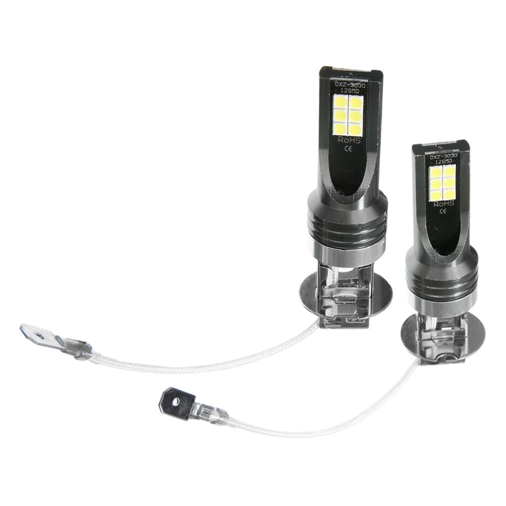 H3 6500K 3030 12 LED Bulbs Daytime Running Light Car Headlight