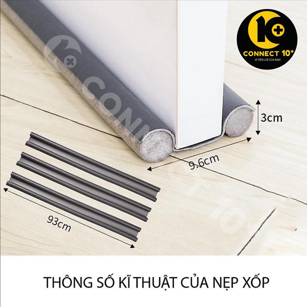 Nẹp xốp chèn cửa 95cm kết hợp vải EPE siêu bền chặn khe cửa ngăn ánh sáng bụi bẩn không khí lạnh côn trùng