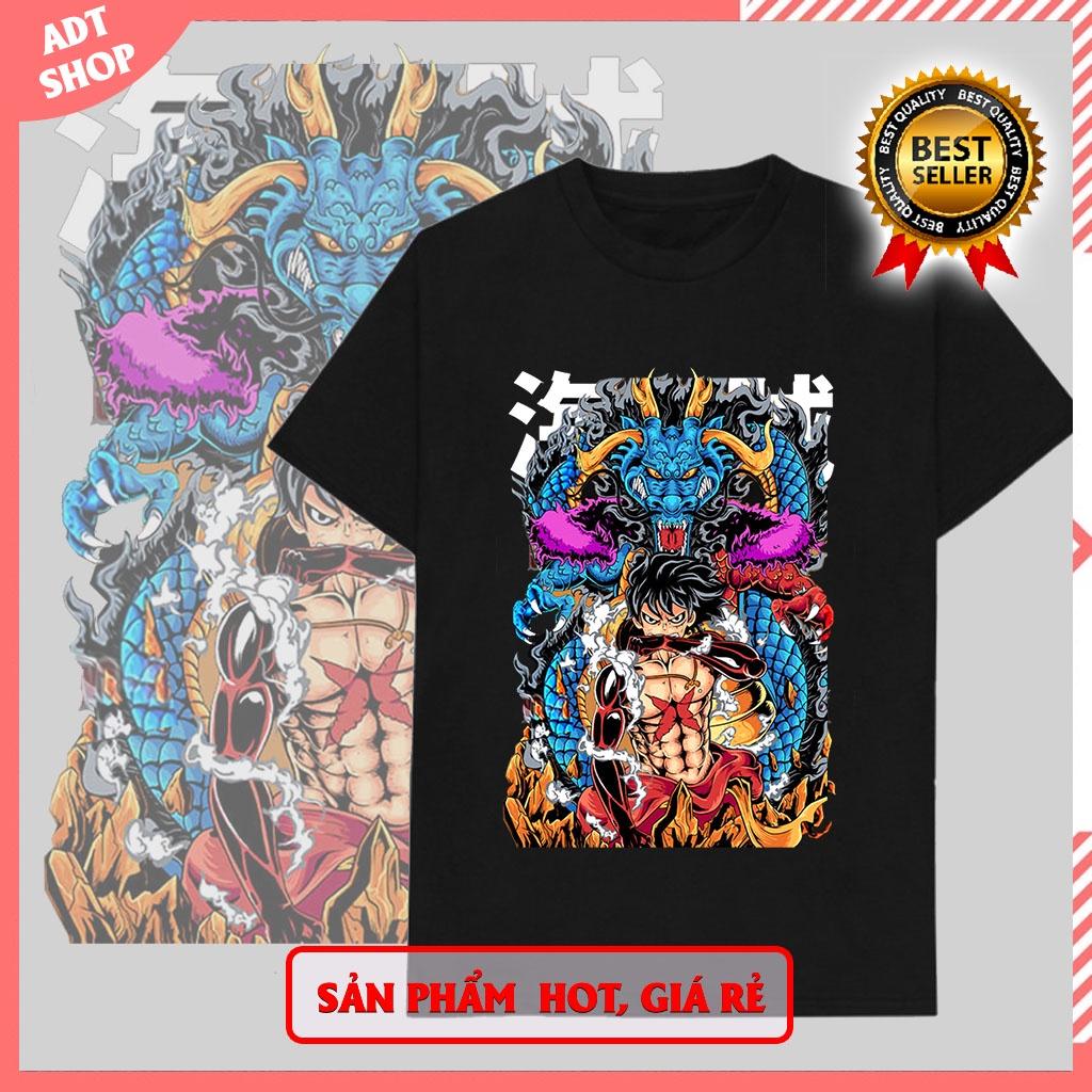 Áo Thun Đen Luffy Gear 5 và Rồng Kaido Cực Chất độc đẹp giá rẻ