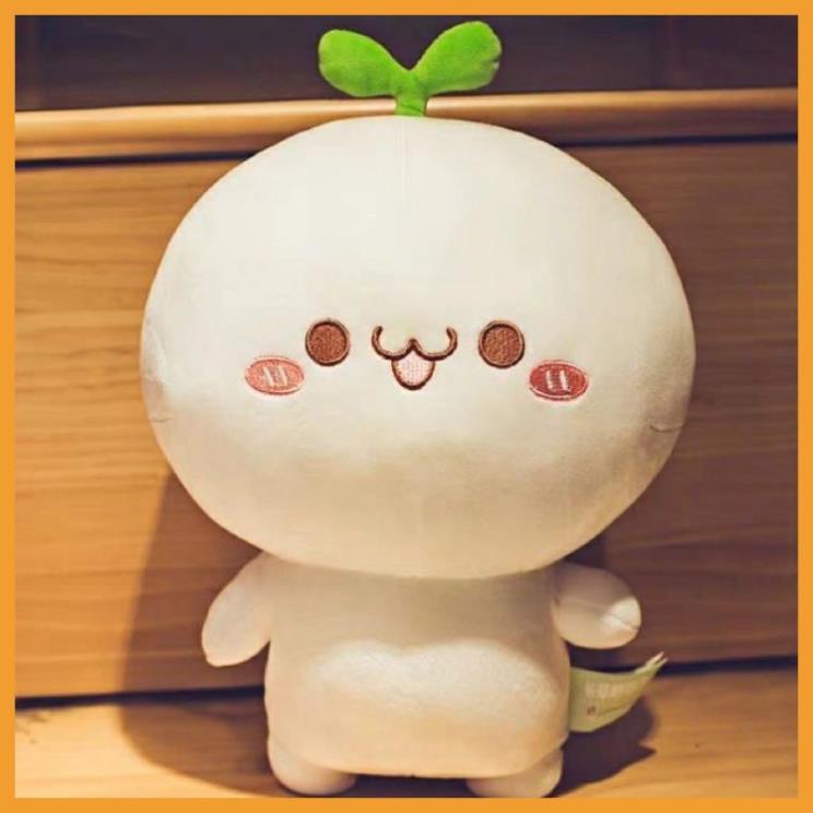 Gấu Bông Rau Mầm Siêu Mềm Mịn Cute, Dễ Thương Chất Nhung Co Dãn 4 Chiều Size 35cm