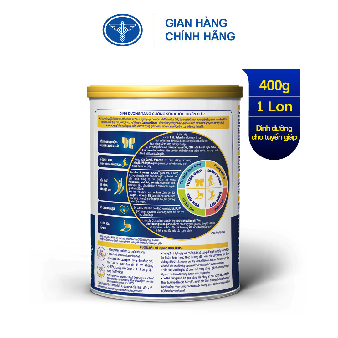 Lon sữa Leanpro Thyro 400g - Sữa dành cho người b.ệnh tuyến giáp