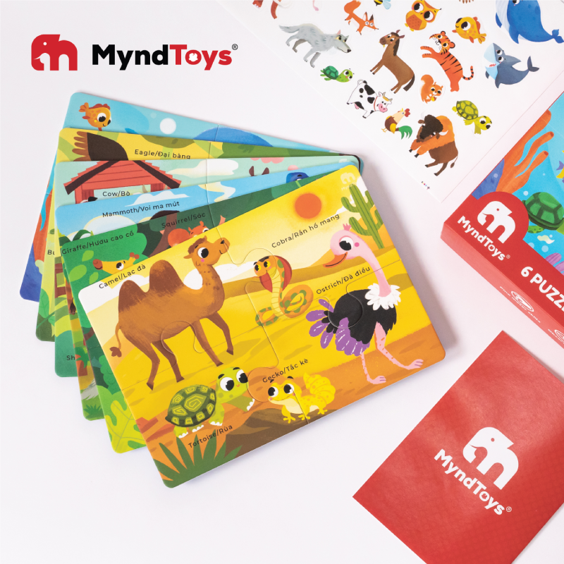 Đồ Chơi Xếp Hình Myndtoys My First Learning - World of Animals Dành Cho Các Bé Trên 3 Tuổi