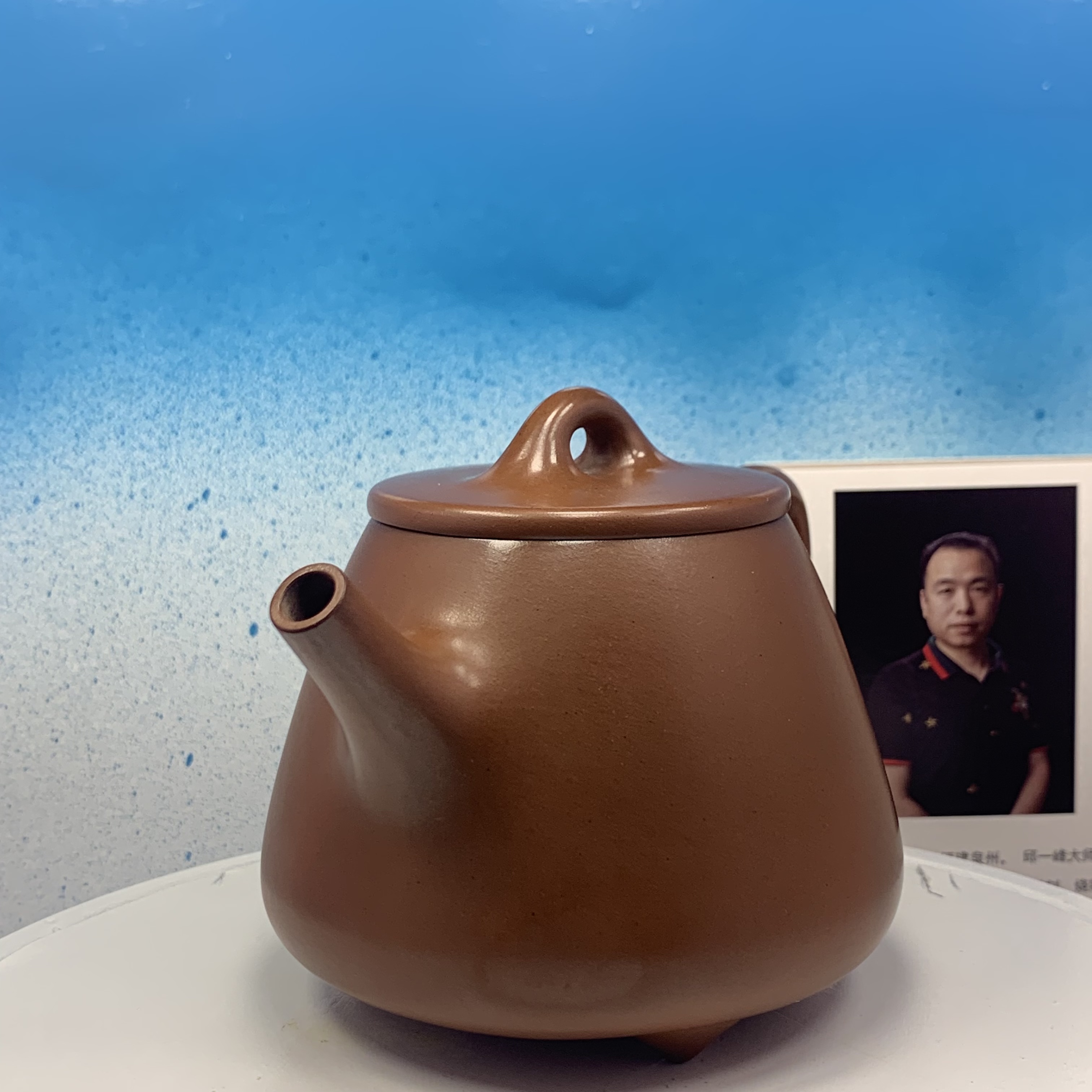 Ấm trà Thạch Biều cao, gốm thô nguyên bản, nê hưng khâm châu, chế tác hoàn toàn bằng tay