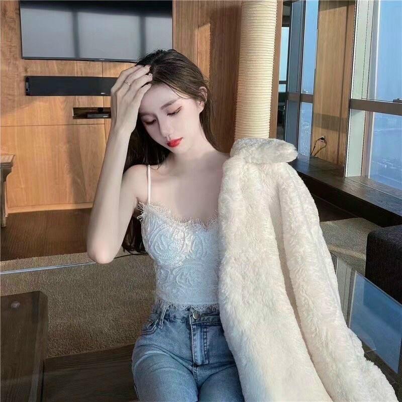 Áo hai dây ren sợi bún sexy đệm mỏng cao cấp Bra nữ có mút ngực cute hàn quốc HIJUNE CT12