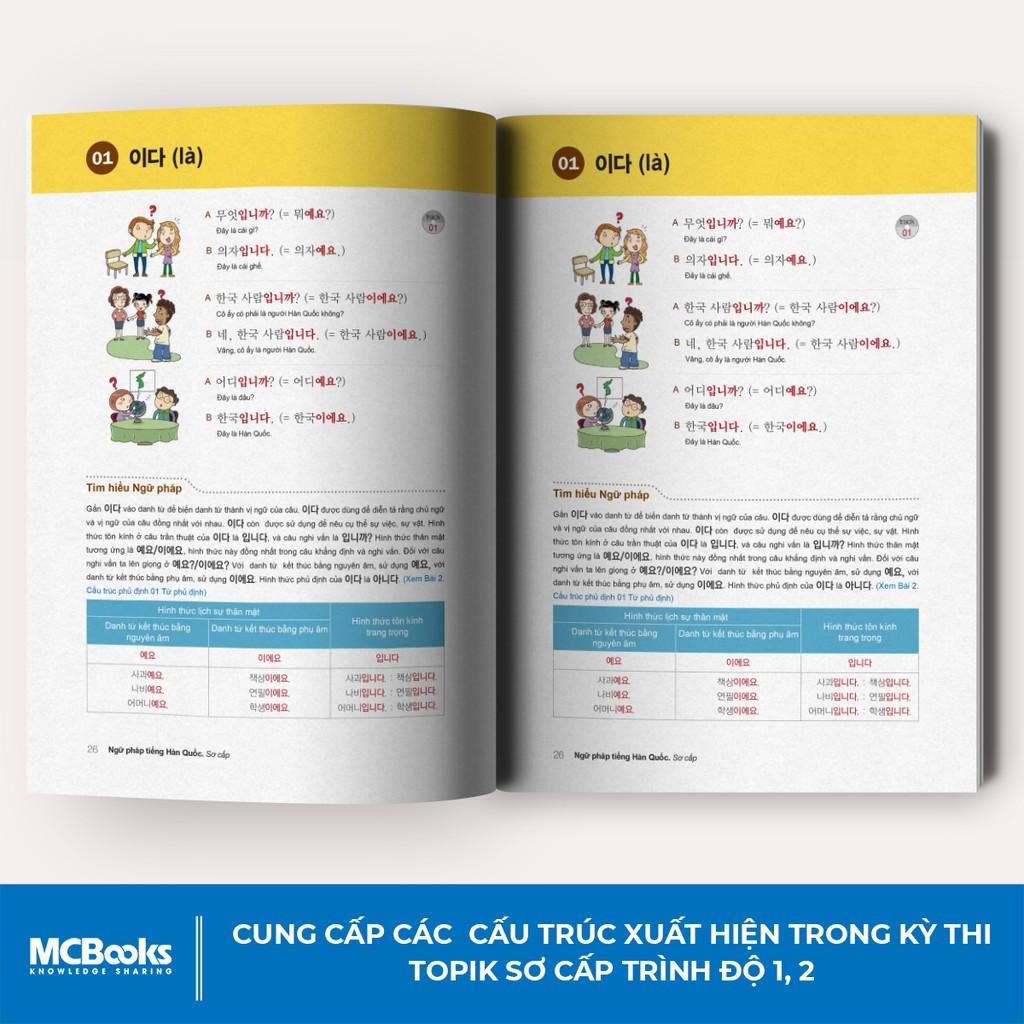 Sách - Ngữ pháp tiếng Hàn thông dụng (sơ cấp) – Korean Grammar in use - MCBooks