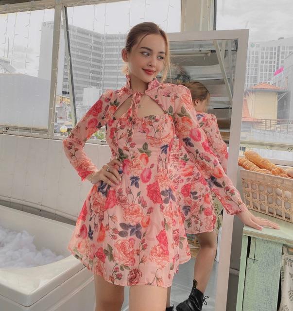 Váy cột cổ tay dài Farah