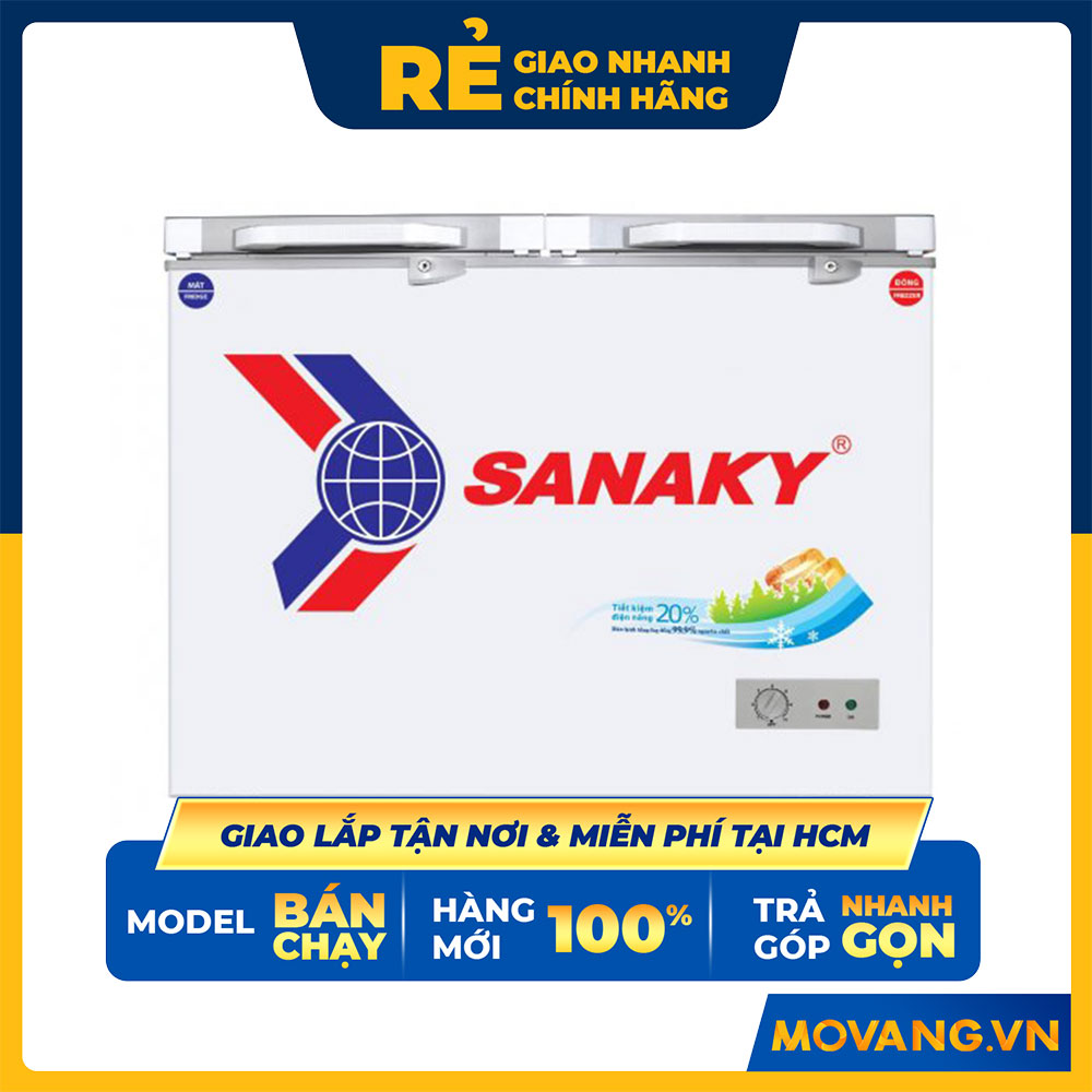 Tủ Đông Kính Cường Lực Sanaky VH-2599A2K (208L) - Hàng Chính Hãng - Chỉ Giao tại HCM