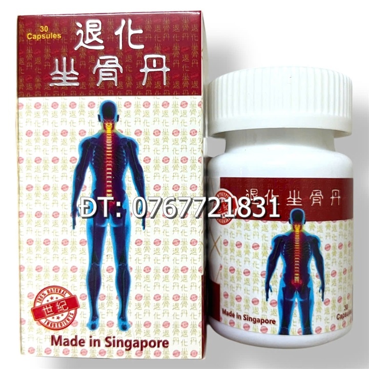 Viên uống Thoái hoá toạ cốt đơn - Hộp 30 viên - Xuất xứ Singapore - Mã số 1510