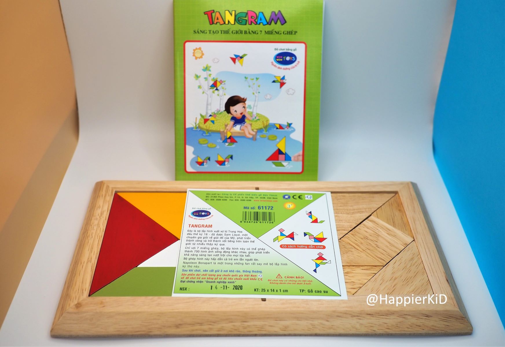 TANGRAM ĐÔI WINWIN TOYS, PHÁT TRIỂN TƯ DUY LOGIC VÀ TRÍ TƯỞNG TƯỢNG CHO BÉ, KÈM SÁCH HƯỚNG DẪN