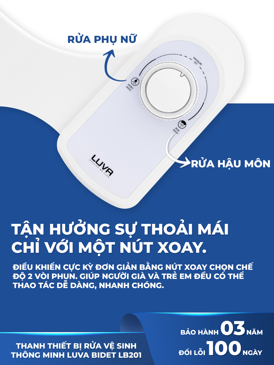 Thiết bị rửa vệ sinh thông minh LUVA - LB201