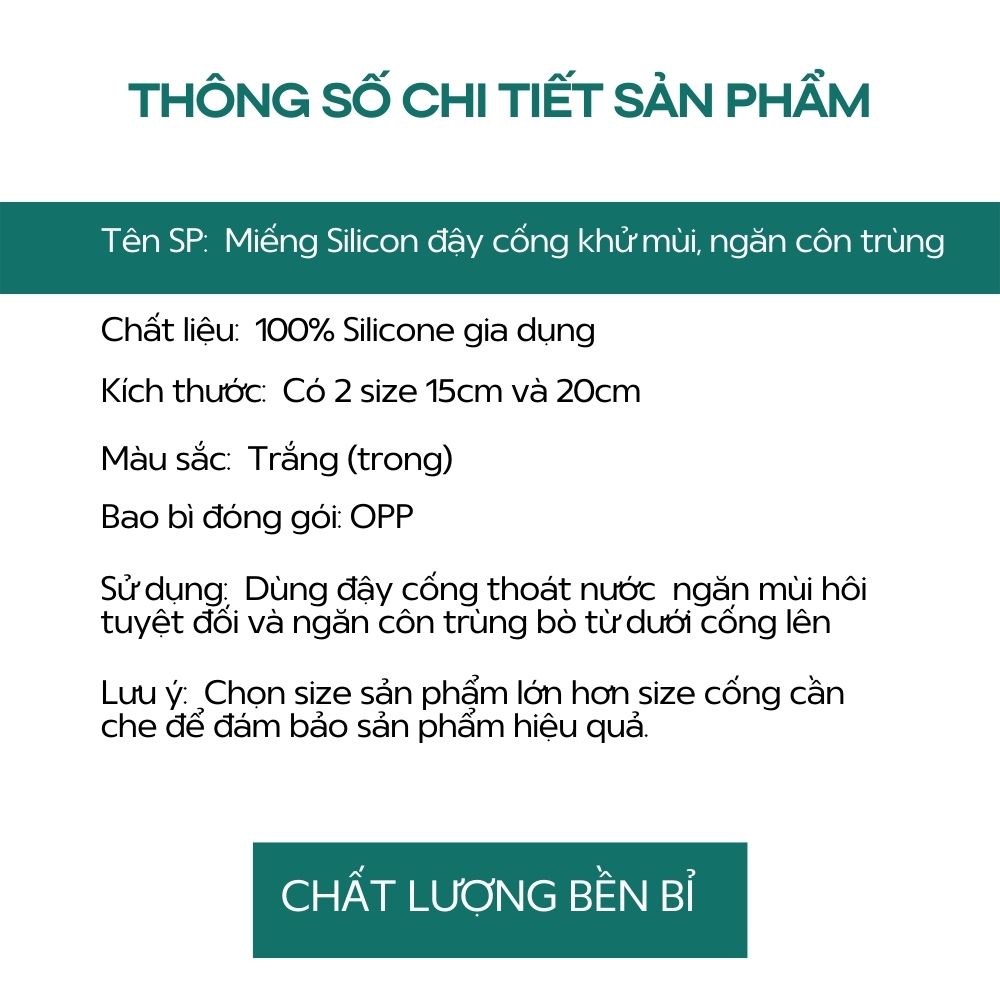 Miếng silicon khử mùi cống thoát nước, ngăn mùi hôi hoàn toàn, ngăn côn trùng bò từ dưới cống lên