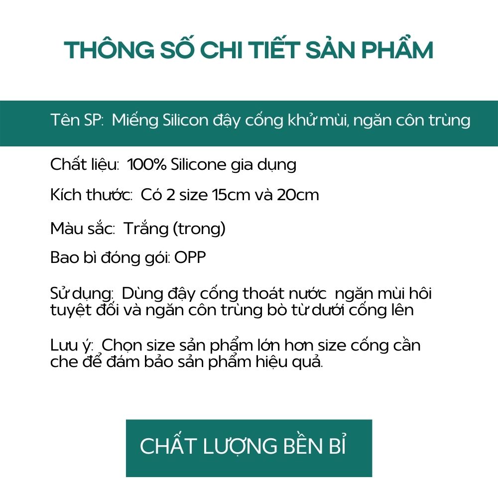 Miếng silicon khử mùi cống thoát nước, ngăn mùi hôi hoàn toàn, ngăn côn trùng bò từ dưới cống lên