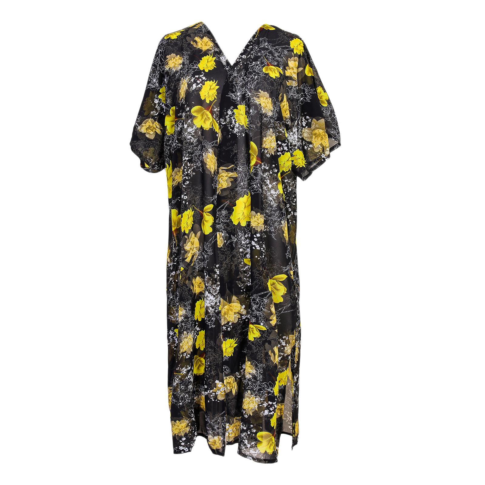 Women's Floral Kimono Cardigans Chiffon Casual Beach Swim Wear Loose Open Front Cover Up Tops Bohemian Sun Protection Cardigan Clothes