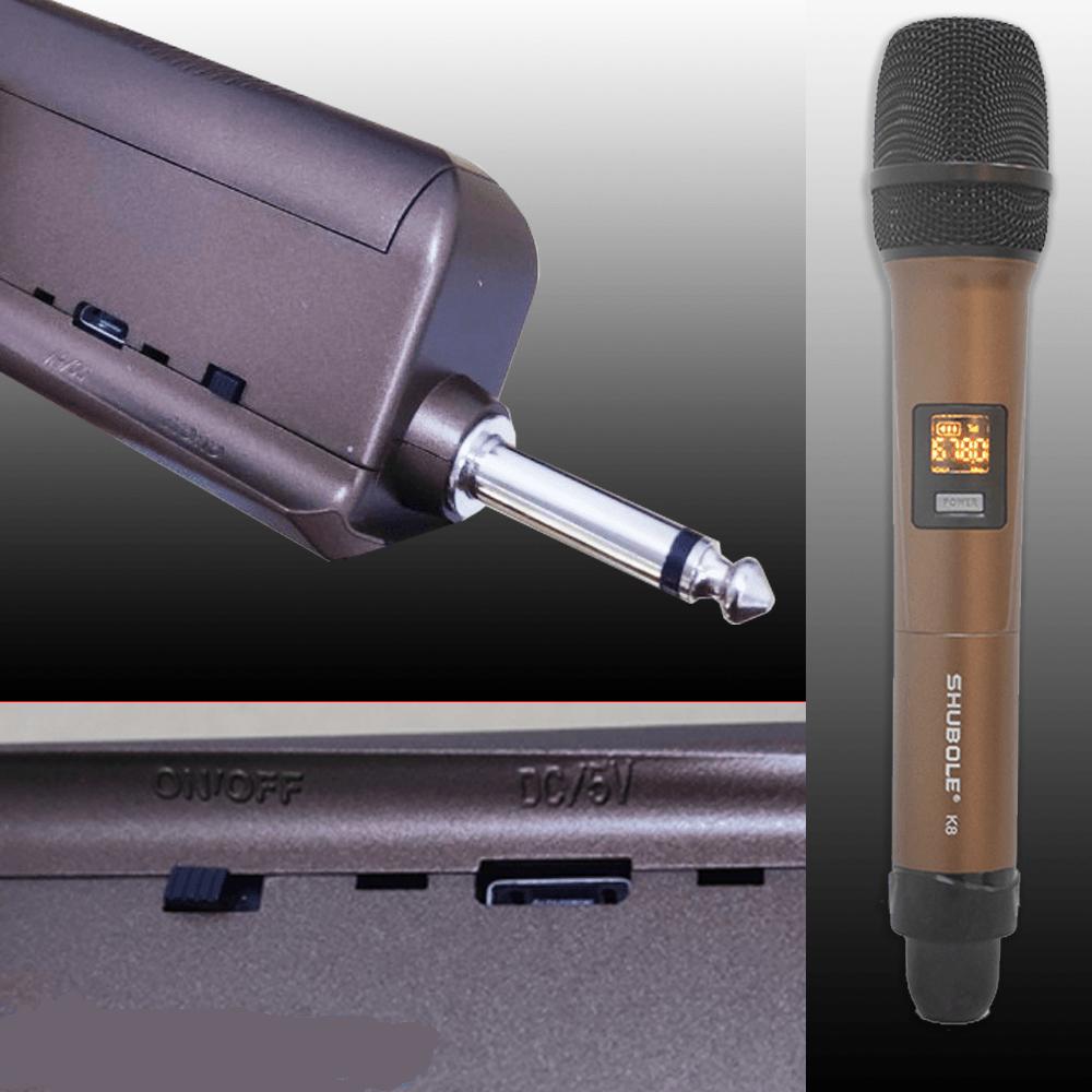 MICRO KARAOKE KHÔNG DÂY SHUBOLE K8, CHUYÊN DÀNH LOA LOA HOẶC ÂM LY, TẦN SỐ UHF, ÂM THANH CỰC HAY, LỌC ÂM, CHỐNG HÚ- HÀNG NHẬP KHẨU