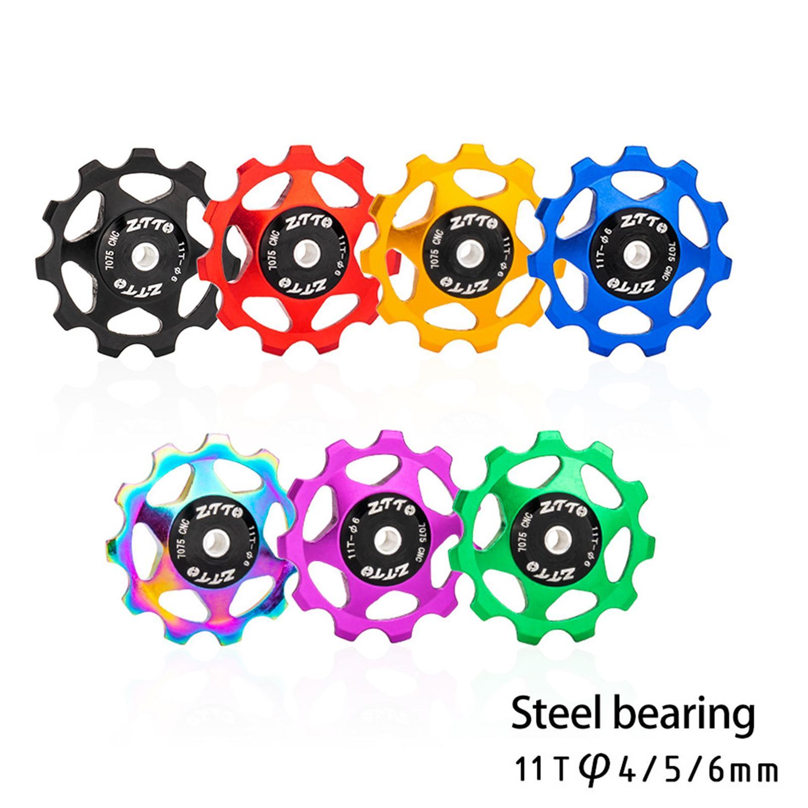 Bike Rear Derailleur Pulley Jockey Wheel Aluminum Alloy Ultralight Universal Bike Accessories Parts BMX Components Road Bike Pulleys Bearing