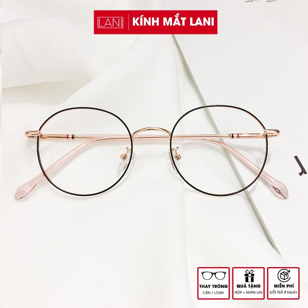 Gọng kính cận LANI kim loại tròn cho mặt nhỏ màu sắc nhẹ nhàng 29120 - Mắt kính có độ theo yêu cầu