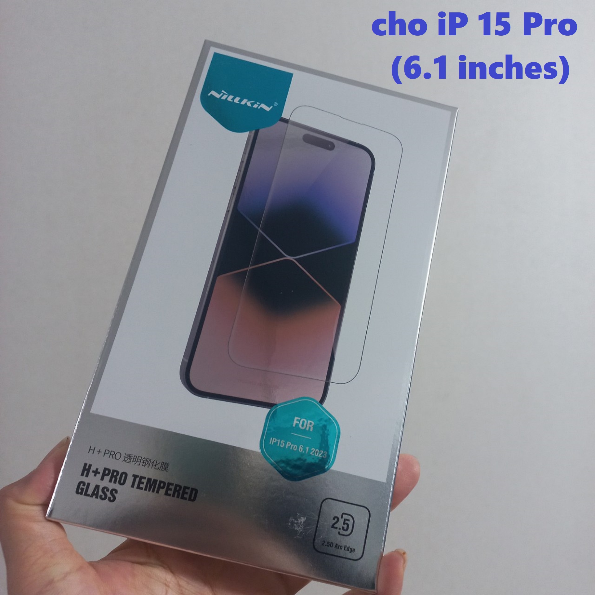 Kính cường lực chống chói 0.2mm cho iP 15 Pro 15Pro Max full trong suốt không viền Nillkin Amazing H+PRO _ Hàng chính hãng