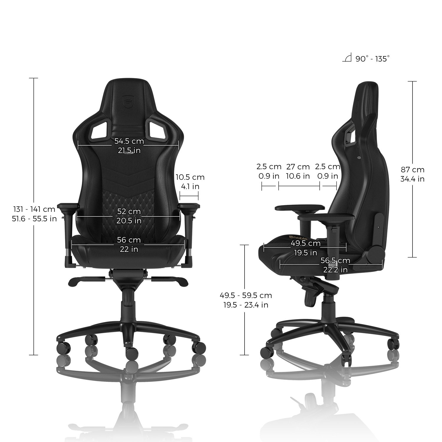 Ghế gaming cao cấp Noblechairs Leather Real ( da thật) - Hàng chính hãng