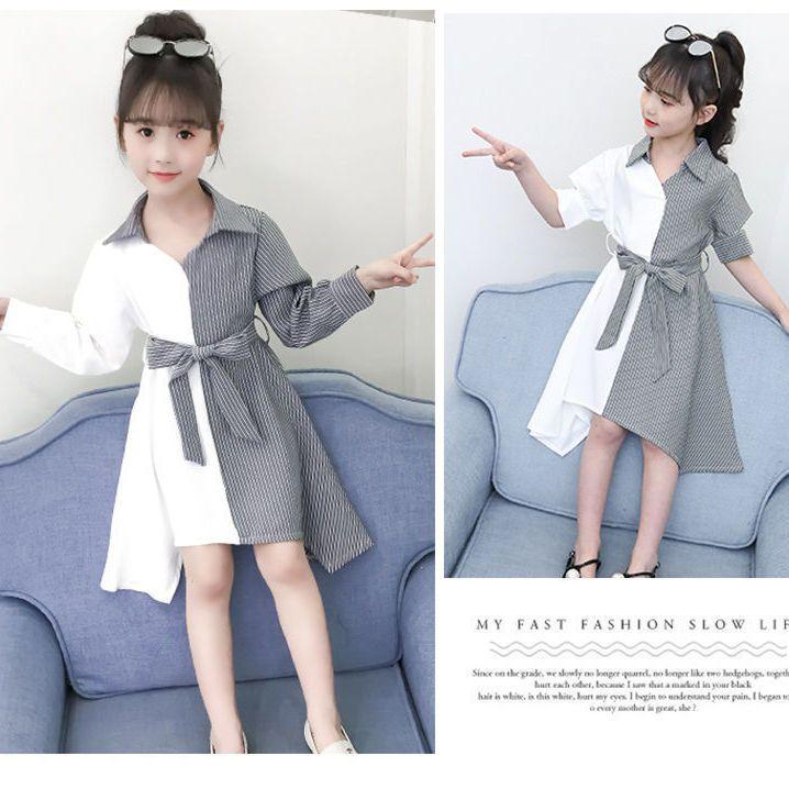 DONGSHOP Cô gái mùa xuân và mùa thu ngắn tay váy 2023 Hàn Quốc phiên bản sinh viên Trung Quốc thời trang công chúa váy thời trang