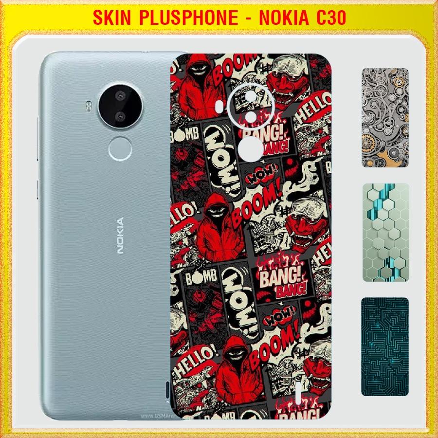 Dán Skin cho mặt sau Nokia C30 nhiều mẫu hot, độc lạ
