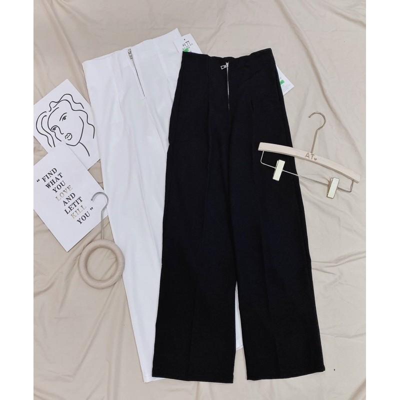 Quần ống rộng Quần culottes nữ lưng cao mặc đi làm đi học đi chơi che bụng ba màu mẫu mới