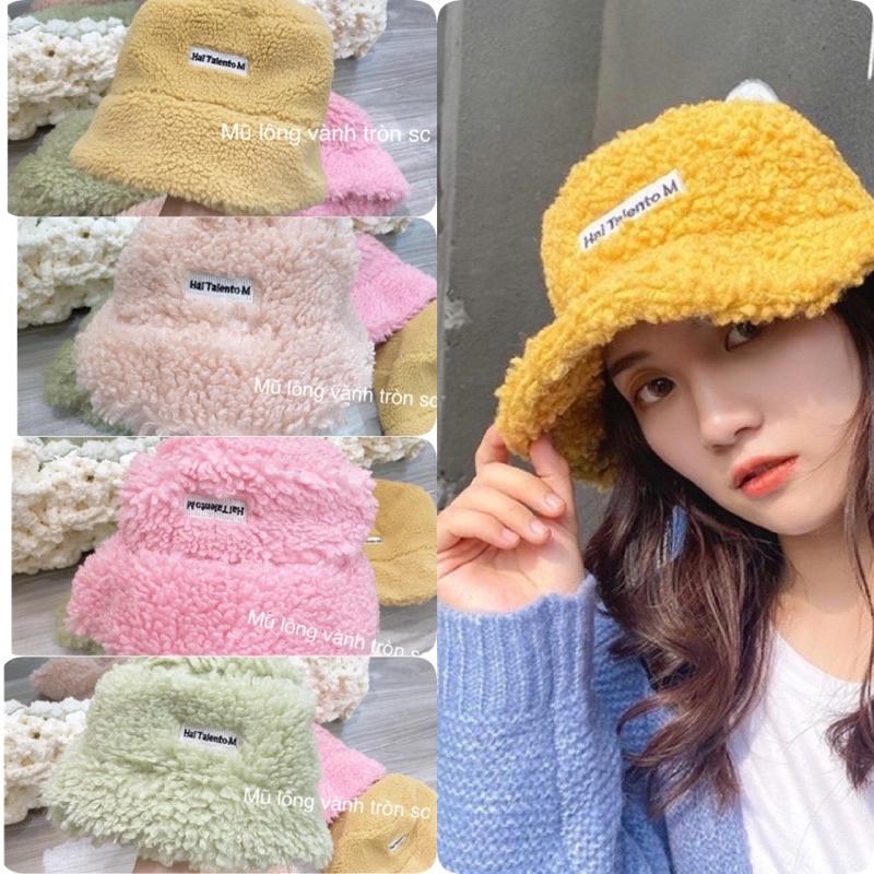 Mũ lông cừu mềm giữ ấm phong cách retro Hàn Quốc thời trang thu đông cho nữ