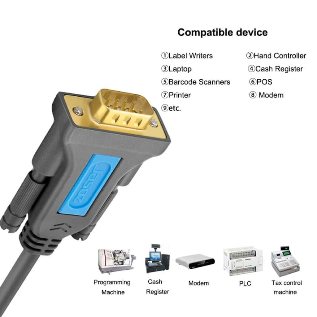 Cáp USB sang RS232 Dài 1.5m JASOZ - Hàng Nhập Khẩu