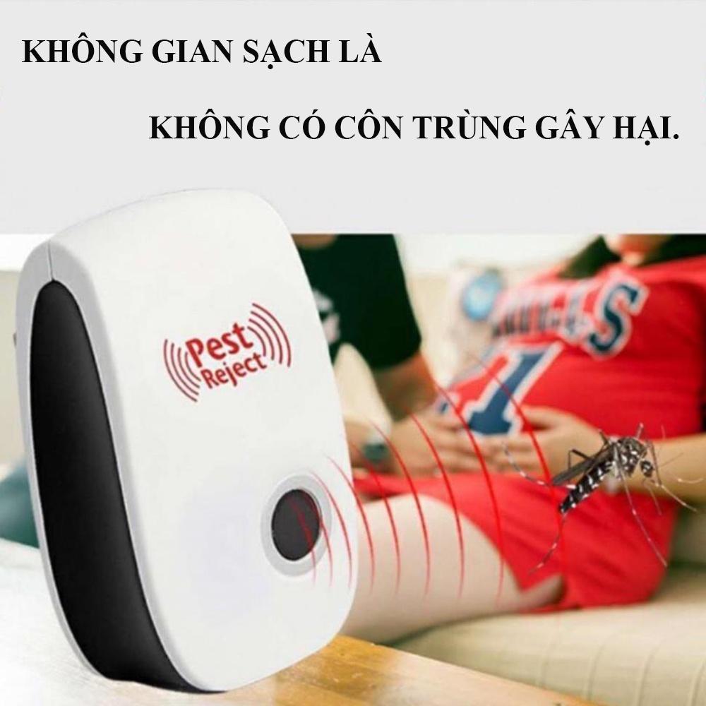 Máy đuổi muỗi, thiết bị đuổi côn trùng bằng sóng siêu âm IC an toàn cho người và vật nuôi.