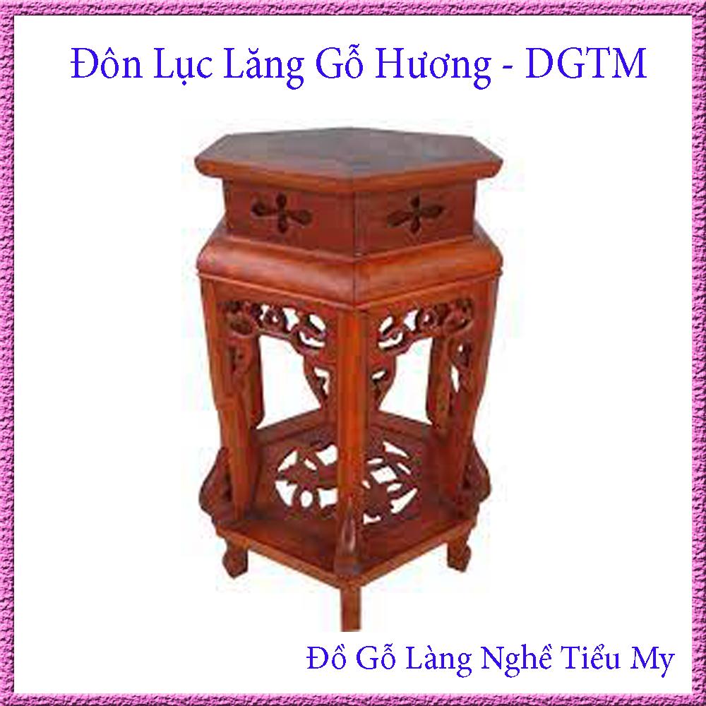 Đôn Lục Giác gỗ Hương, mặt 30cm cao . phù hợp cho không gian phòng khách nhà bạn