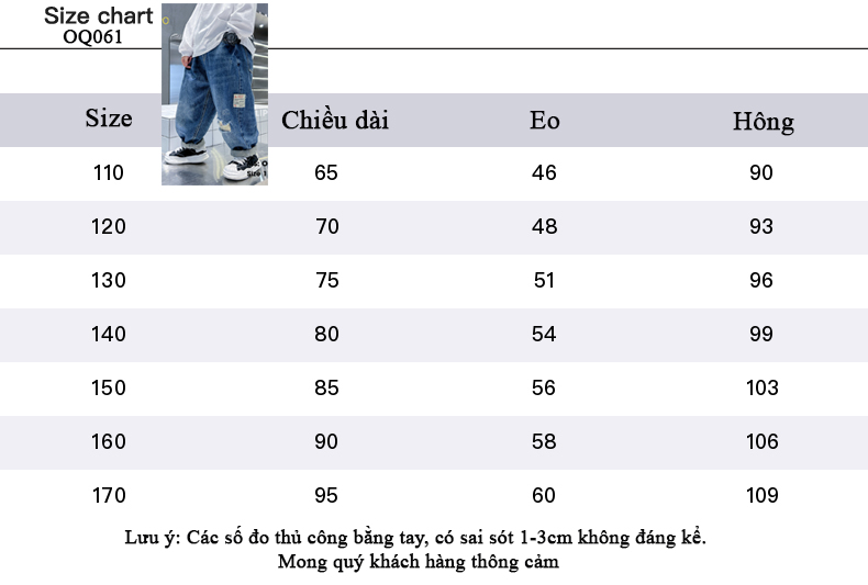 Quần jean bé trai size đại, Quần bò cho bé trai màu Xanh ống rộng 4 5 6 7 8 9 10 12 14 tuổi OQ061 Lipokids