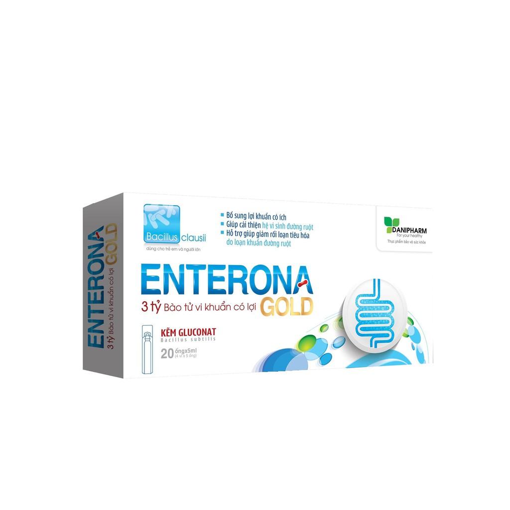 MEN VI SINH LỢI KHUẨN ENTERONA GOLD - GIẢM RỐI LOẠN TIÊU HÓA - BỔ SUNG KẼM & LỢI KHUẨN - CẢI THIỆN HỆ VI SINH ĐƯỜNG RUỘT