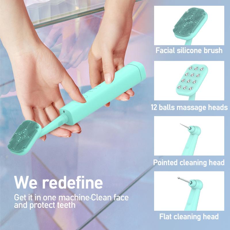 Điện Mới Làm Sạch Da Mặt Bàn Chải 3 Chế Độ Mặt Bụi Vệ Sinh Massage Nhà Sử Dụng Các Thiết Bị Cho Mặt Răng Sạch Sẽ