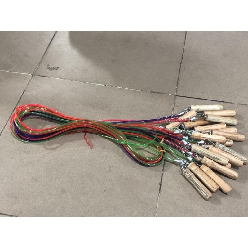 Dây nhảy 2m jump rope dây nhảy thể thao nhảy dây tây cầm gỗ khớp nối lò xo dây nhảy thể dục