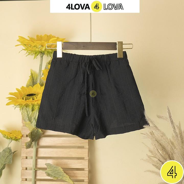 Quần short nữ 4LOVA đũi xước cao cấp thoáng mát, năng động