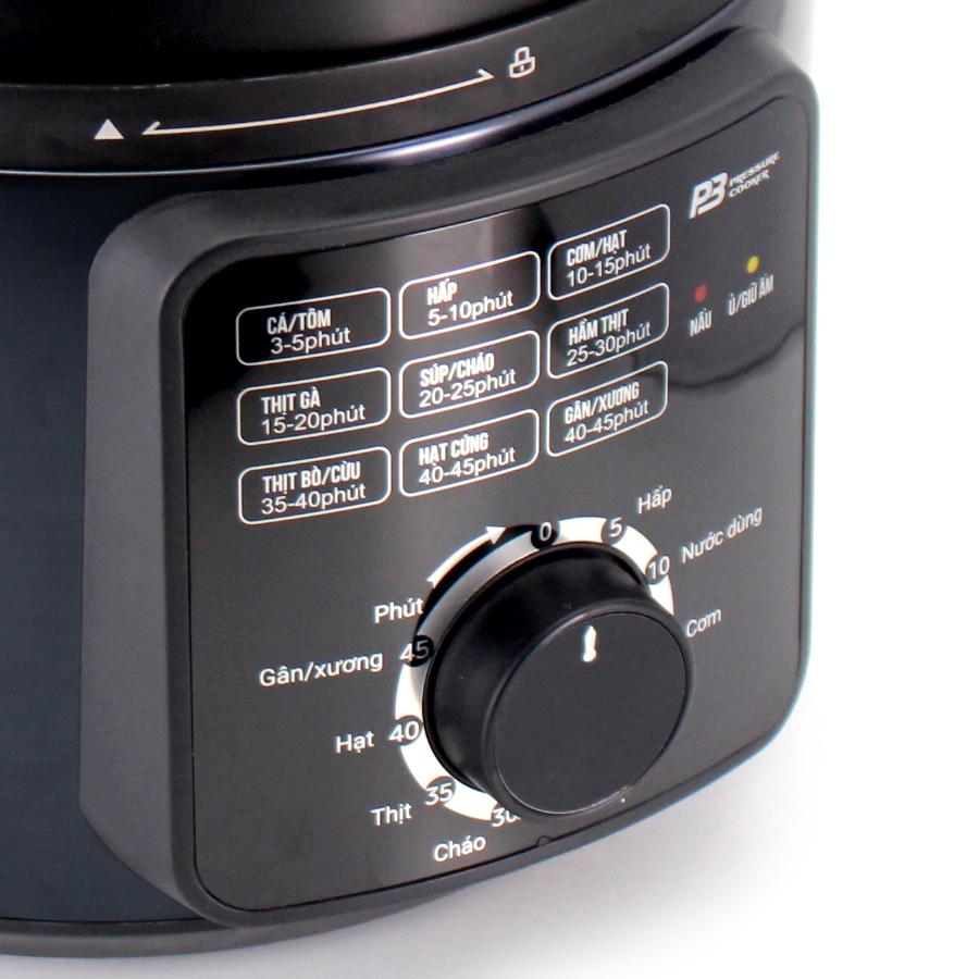 Nồi Áp Suất Điện-Nồi Cơm Điện-Nồi Đa Năng Cao Cấp Model P3 4L-800W Hàng Chính Hãng KALPEN-GIA DỤNG ĐỨC Bảo Hành 2 Năm