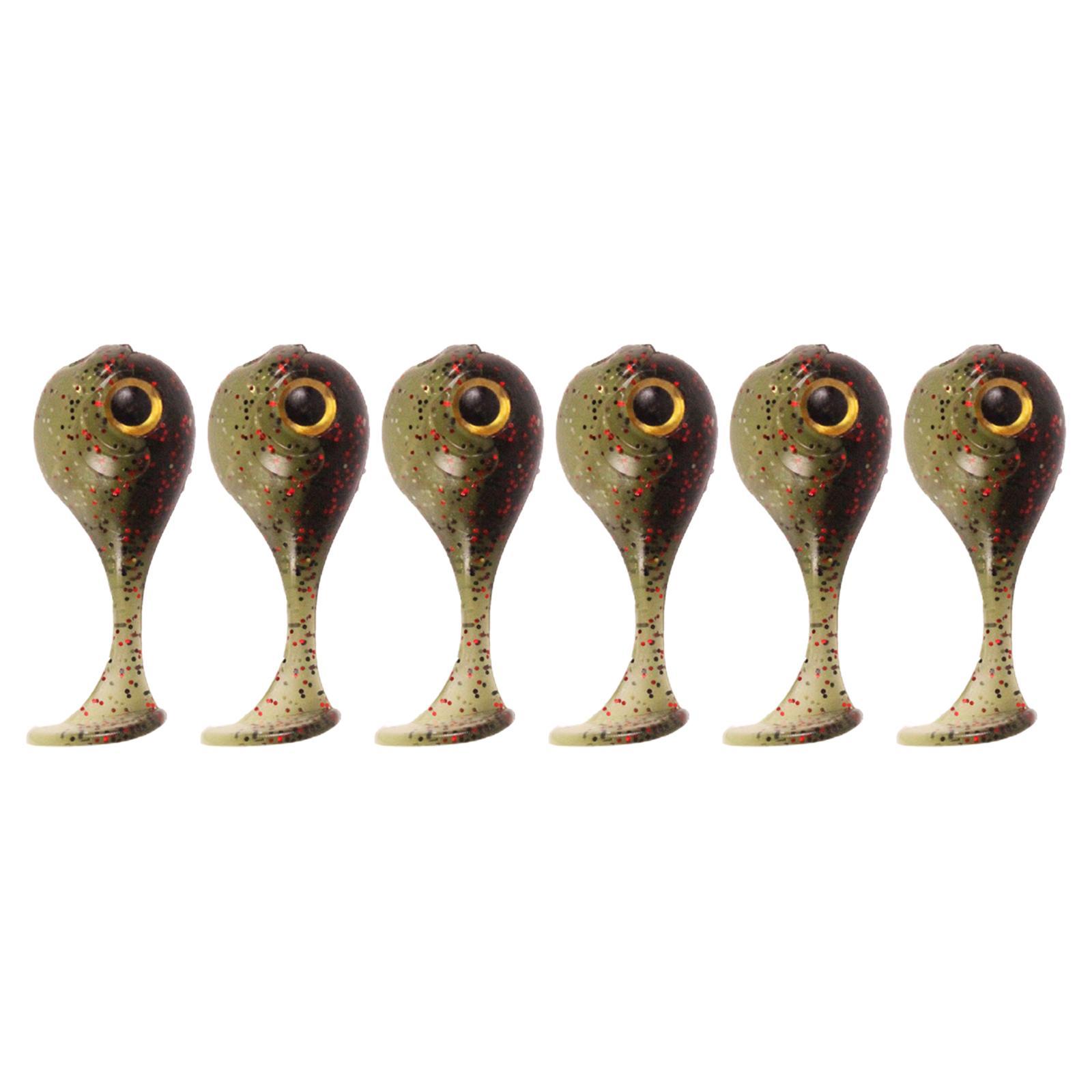 Bionic Fishing Lures T-Tail Bait Crankbait 6 Pieces for Sea Fishing Fishing Tackle