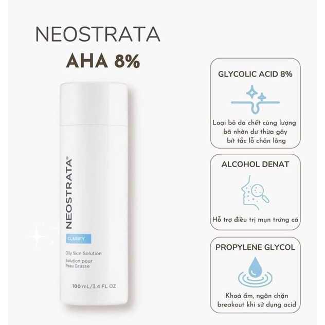 Tẩy da chết hoá học Neostrata Oily Skin Solution AHA 8% 100ml