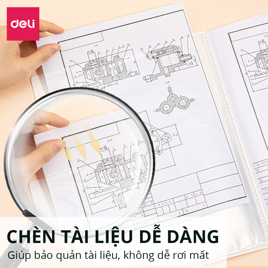 File Lá Đựng Tài Liệu A4 / Túi Tài Liệu Lá A4 30 Lá 40 Lá Màu Pastel Họa Tiết Cute Deli -Lưu Trữ Tài Liệu Chứng Từ Hồ Sơ Phù Hợp Học Sinh Văn Phòng - PQ312