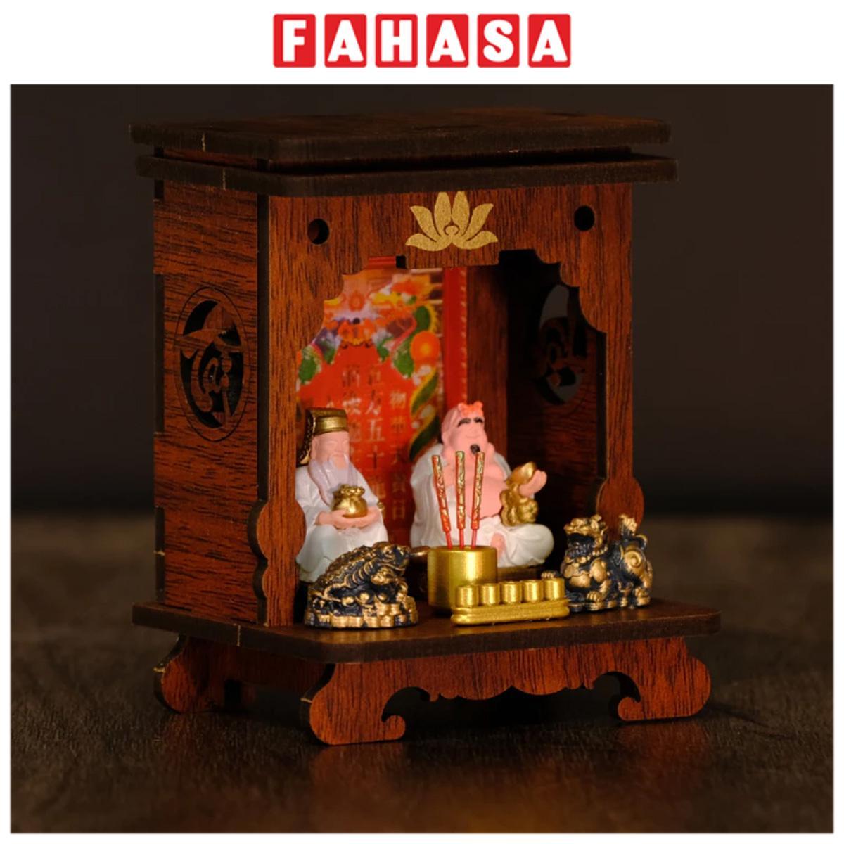Mô Hình DIY - Bàn Thờ Thần Tài Ông Địa - Kim Tài Phúc Địa - Manihum BTN-02